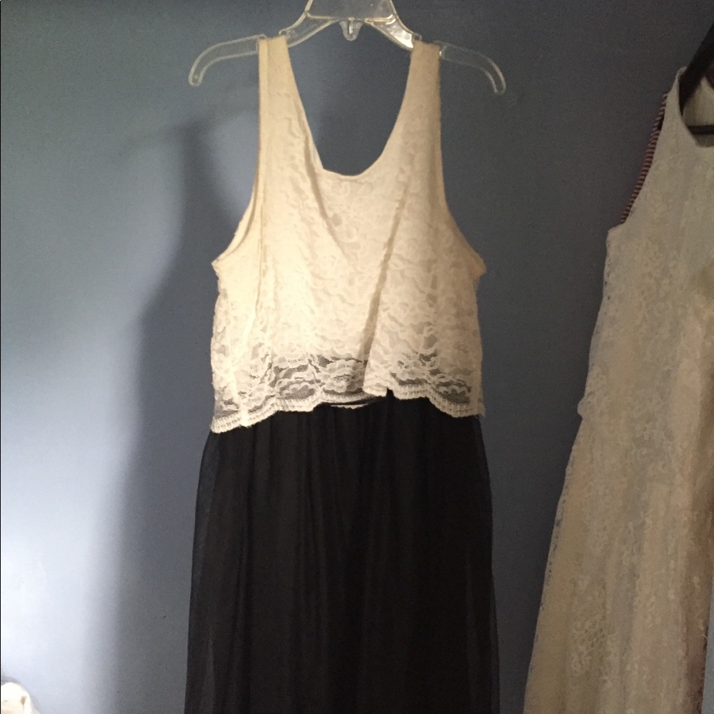 White and Black Dress